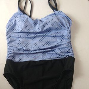 Trimshaper Swimsuit 1 Piece Lavender Polka Dot 12